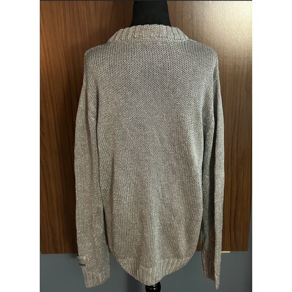 Midnight Studios Shane Gonzalez Men's Silver Baby Face Sweater Size M - Picture 7 of 11
